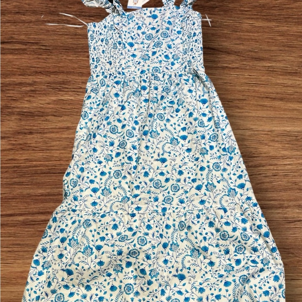 Draper James Turquoise Floral Maxi Dress